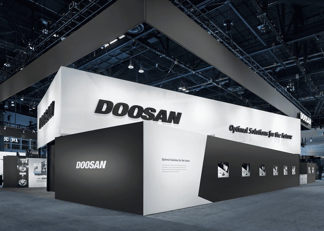 The Doosan trade show exhibit