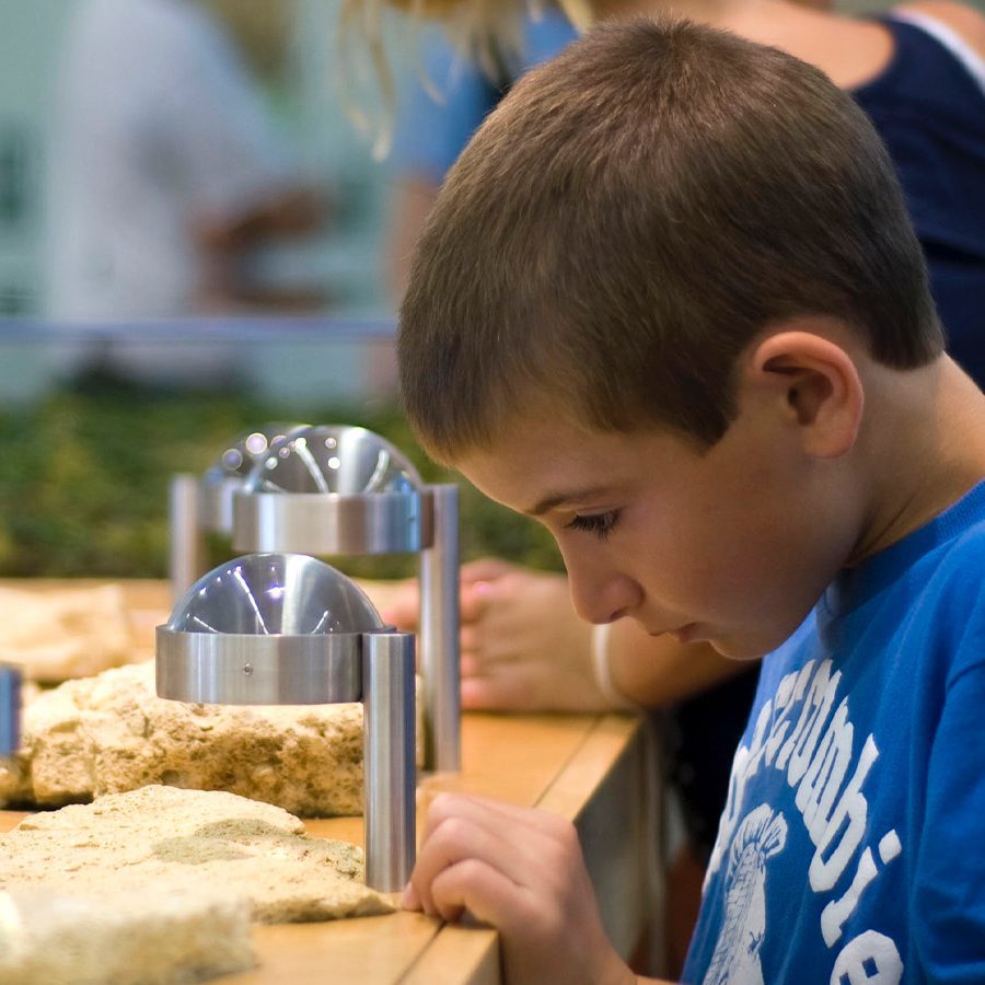 A child at the Little Red Schoolhouse Nature Center