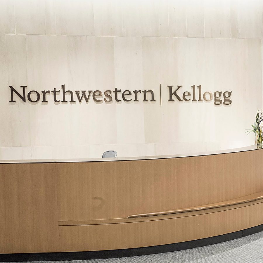 900x900 Northwestern Kellogg sign