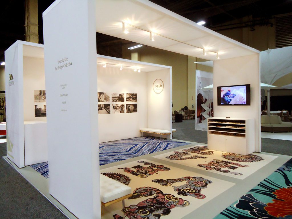Tai Ping's SEG fabric trade show exhibit, inside view