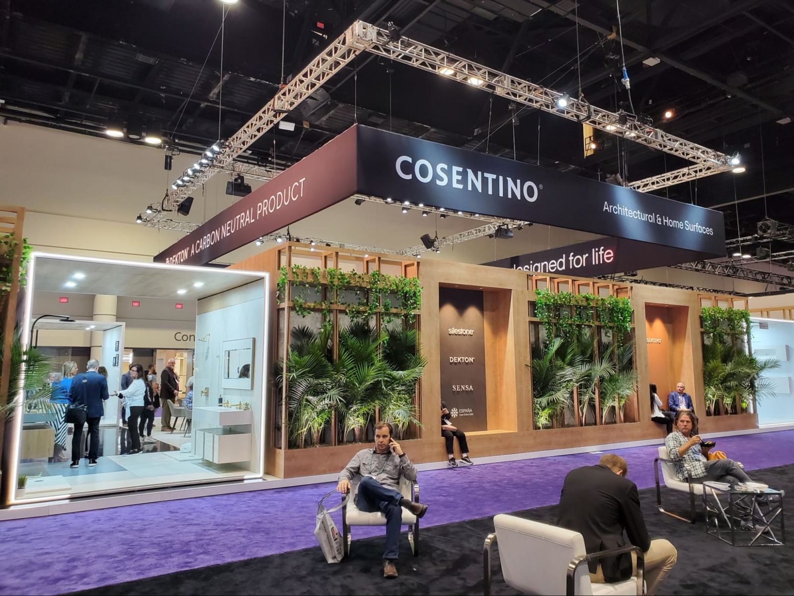 Cosentino's lush, green booth at KBIS 2022.