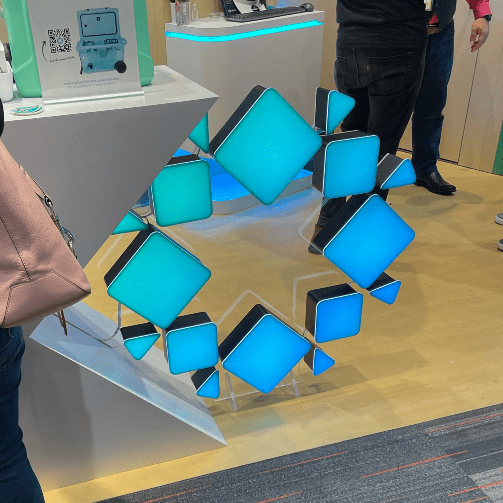 Rubrik's unique reception counter at RSA 2022