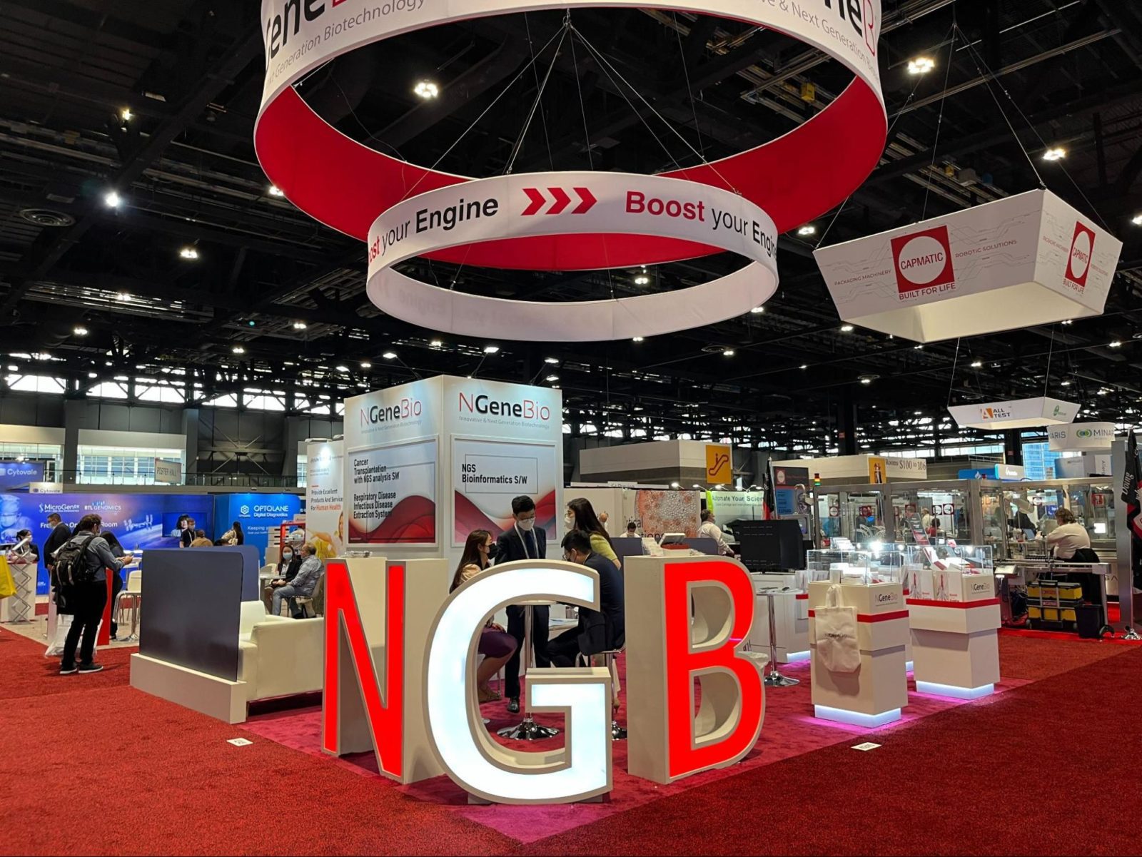 NGeneBio's exhibit at the show