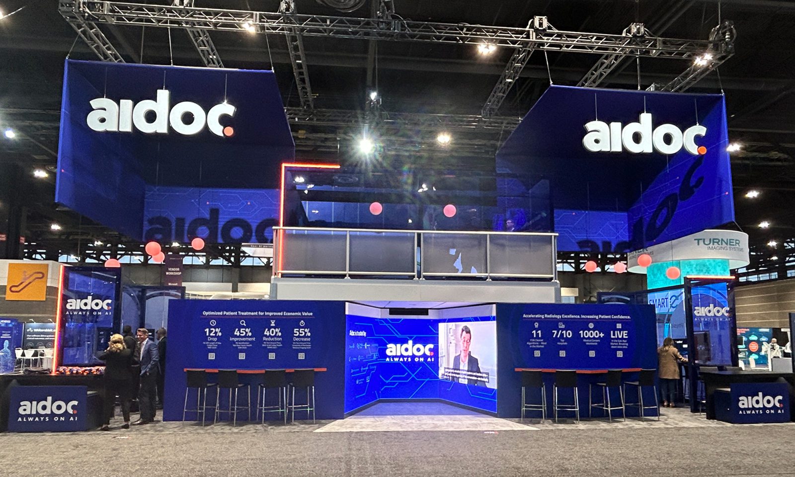 Aidoc's booth at RSNA 2022, designed and built by EDE