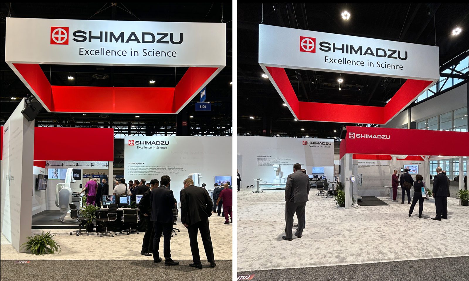 Shimadzu's clean and straightforward exhibit at RSNA 2022