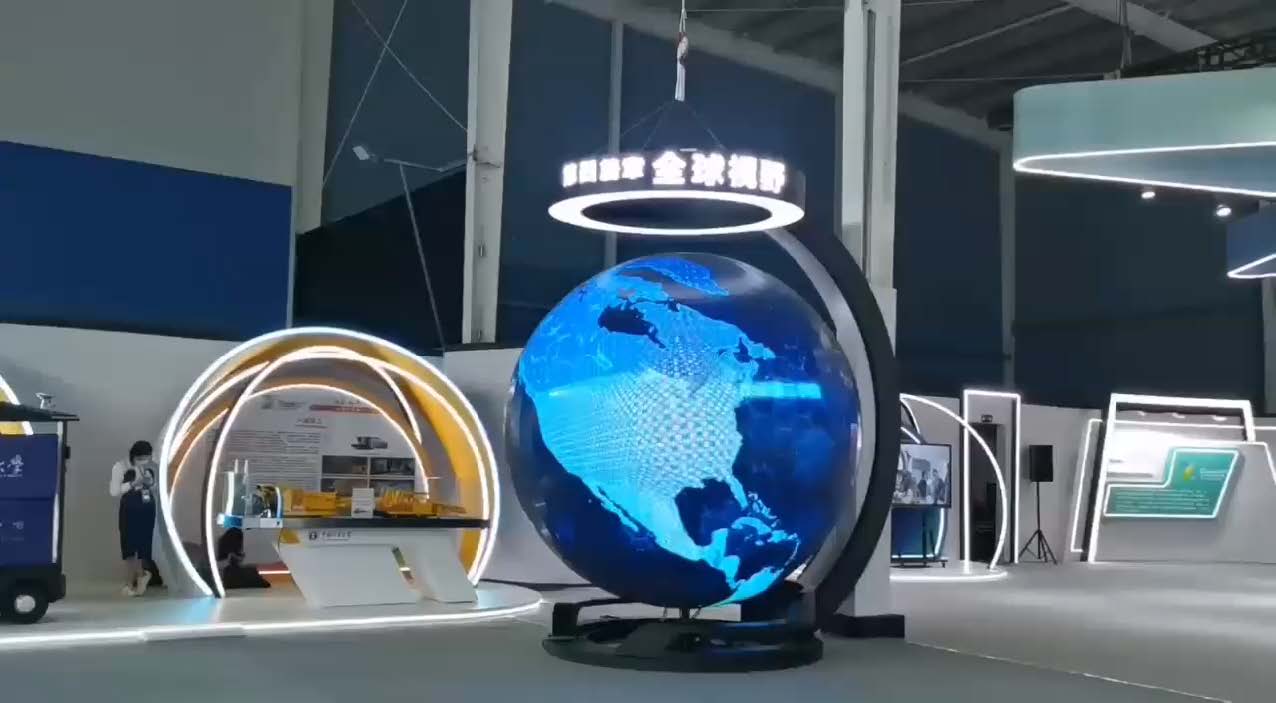 Video Sphere Display booth